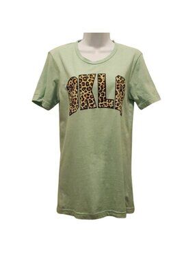 Bella-Canvas "OKLA" T-shirt Oklahoma Leopard Print Small Women's Graphic